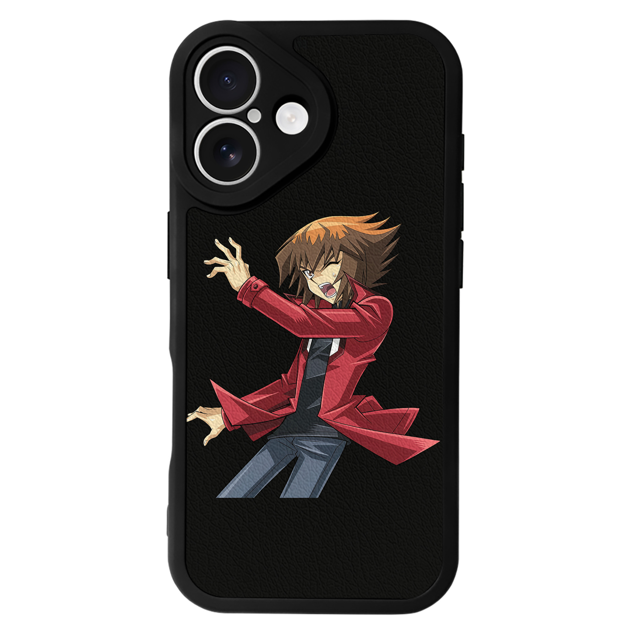 （画像用） 遊☆戯☆王 Yu-Gi-Oh! 【iPhone 16シリーズ対応】シリコンスマホケース（レザー調） 材質：シリコン